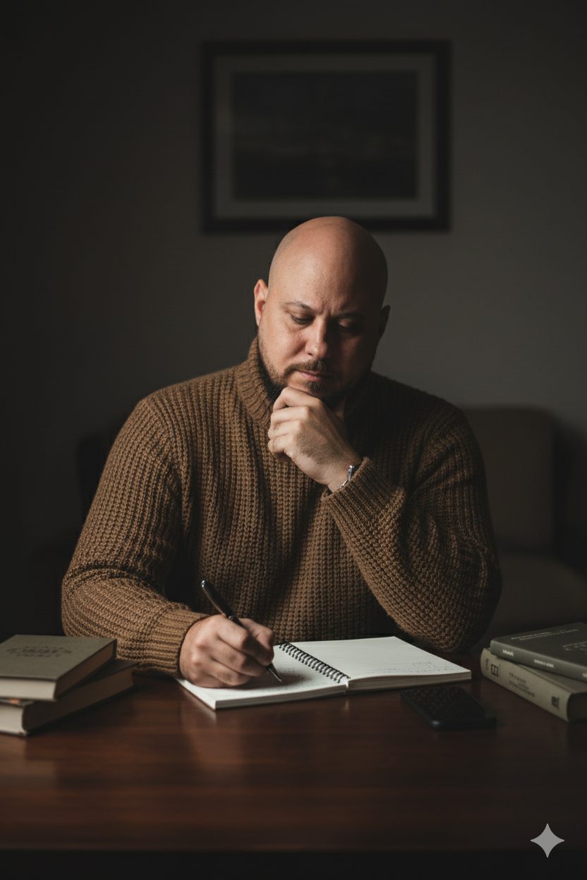 Dr. Aléssio Novais na biblioteca